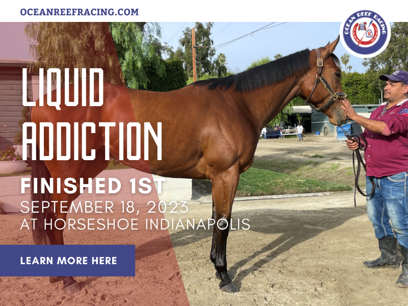Liquid Addiction of Ocean Reef Racing takes 1st place at Horseshoe Indianapolis on 9/18/23.